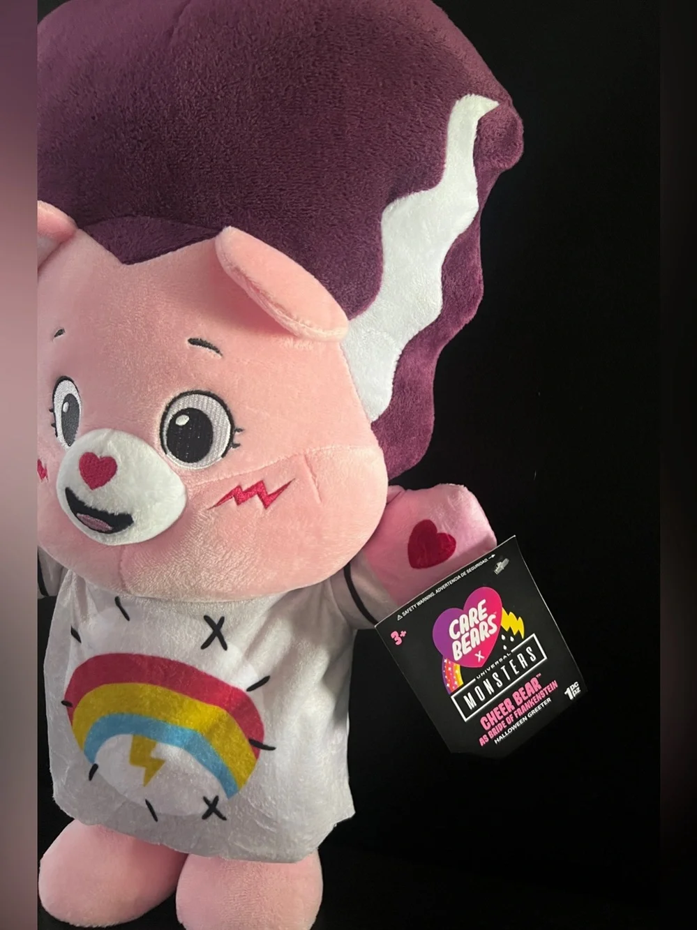 NEW Care Bears Universal Monsters Cheer Bear Bride of Frankenstein 19” Greeter